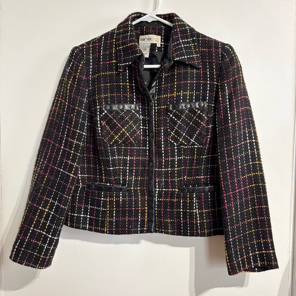 ✨Lana Lee Plaid Tweed Jacket 🖤 - Picture 1 of 3